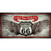 Get Your Kicks Metal Novelty License Plate