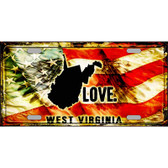 West Virginia Love Metal Novelty License Plate