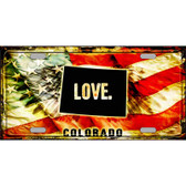 Colorado Love Metal Novelty License Plate