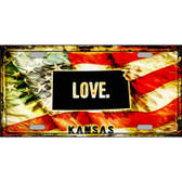 Kansas Love Metal Novelty License Plate