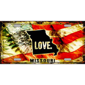 Missouri Love Metal Novelty License Plate