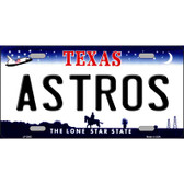 Astros Texas State Novelty Metal License Plate