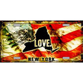 New York Love Metal Novelty License Plate