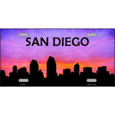 San Diego Silhouette Metal Novelty License Plate