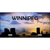 Winnipeg Silhouette Metal Novelty License Plate