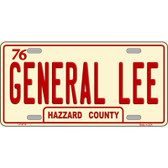 General Lee Metal Novelty License Plate