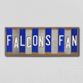 Falcons Fan Team Colors College Fun Strips Novelty Wood Sign WS-907