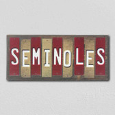 Seminoles Team Colors College Fun Strips Novelty Wood Sign WS-980