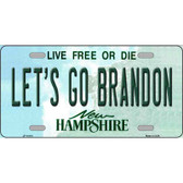 Lets Go Brandon NH Novelty Metal License Plate