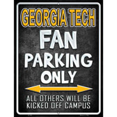 Georgia Tech Metal Novelty Parking Sign