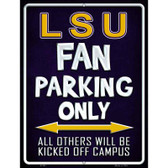 LSU Metal Novelty Parking Sign