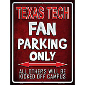 Texas Tech Metal Novelty Parking Sign