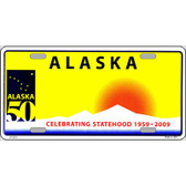 Alaska State Blank Novelty Metal License Plate