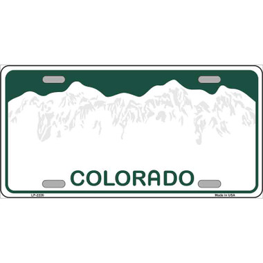 Colorado Rockies MLB Novelty Metal License Plate, White Base, 6