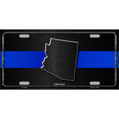 Arizona Thin Blue Line Metal Novelty License Plate