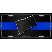 Connecticut Thin Blue Line Metal Novelty License Plate