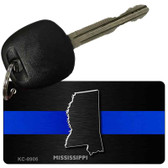 Mississippi Thin Blue Line Novelty Metal Key Chain KC-8906