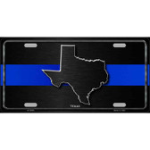 Texas Thin Blue Line Metal Novelty License Plate