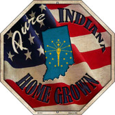 Indiana Home Grown Metal Novelty Stop Sign