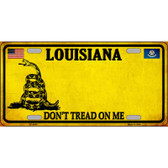 Louisiana Dont Tread On Me Metal Novelty License Plate