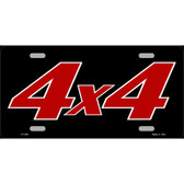 4 X 4 Black Metal Novelty License Plate