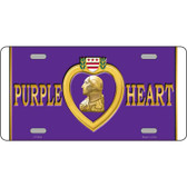 Purple Heart Metal Novelty License Plate