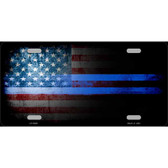 American Flag Police Novelty Metal License Plate