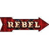 Rebel Bulb Lettering Novelty Metal Arrow Sign