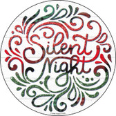 Silent Night Christmas Novelty Metal Circle Sign