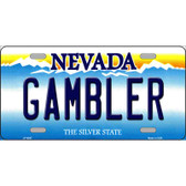 Gambler Nevada Novelty Metal License Plate