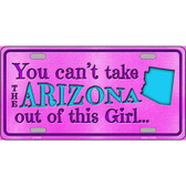 Arizona Girl Novelty Metal License Plate