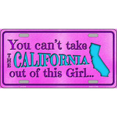 California Girl Novelty Metal License Plate