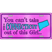 Connecticut Girl Novelty Metal License Plate