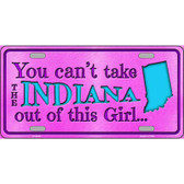 Indiana Girl Novelty Metal License Plate