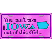 Iowa Girl Novelty Metal License Plate