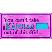 Kansas Girl Novelty Metal License Plate