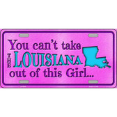 Louisiana Girl Novelty Metal License Plate