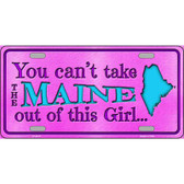 Maine Girl Novelty Metal License Plate