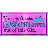 Massachusetts Girl Novelty Metal License Plate