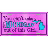 Michigan Girl Novelty Metal License Plate