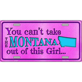 Montana Girl Novelty Metal License Plate