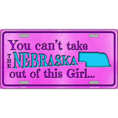 Nebraska Girl Novelty Metal License Plate