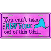 New York Girl Novelty Metal License Plate