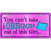 Oregon Girl Novelty Metal License Plate