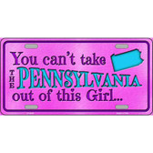Pennsylvania Girl Novelty Metal License Plate