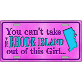 Rhode Island Girl Novelty Metal License Plate