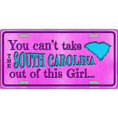 South Carolina Girl Novelty Metal License Plate