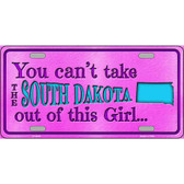 South Dakota Girl Novelty Metal License Plate