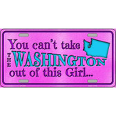 Washington Girl Novelty Metal License Plate