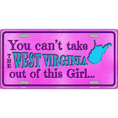 West Virginia Girl Novelty Metal License Plate